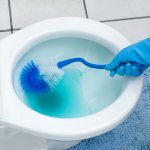 Чистка унитаза ершиком
