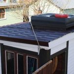 Country shower with heating tank