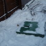 Sewage in winter at the dacha