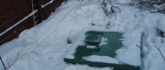 Канализация зимой на даче