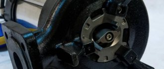 Example of a fecal pump with a grinder