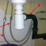 Connection example using flexible hoses