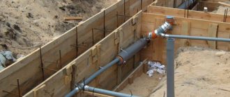 Sewerage pipe layout