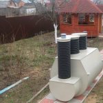 Септик Клён-5Н на участке с высоким уровнем грунтовых вод