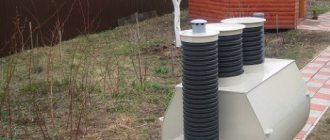 Septic tank Klen-5N on an area with a high groundwater level