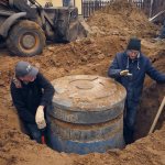 septic tank in a private house