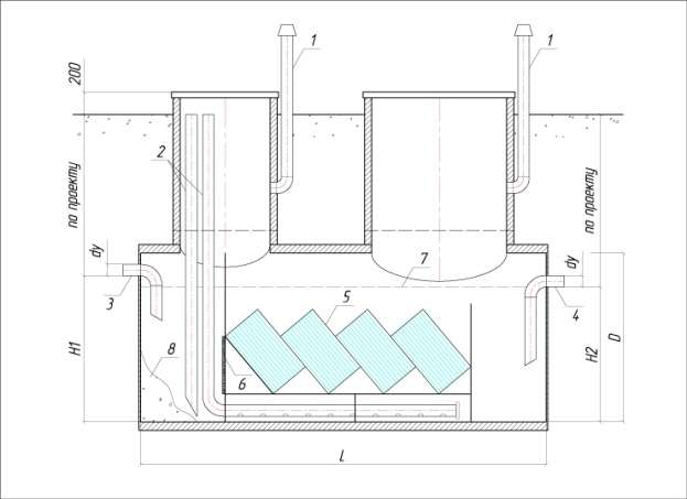 Установка пескоуловителя для ливневой канализации схема