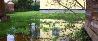Слабая пропускная способность грунтов, и отсутствие водостока - приводит вот к таким последствиям.