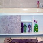 вид экрана под ванной